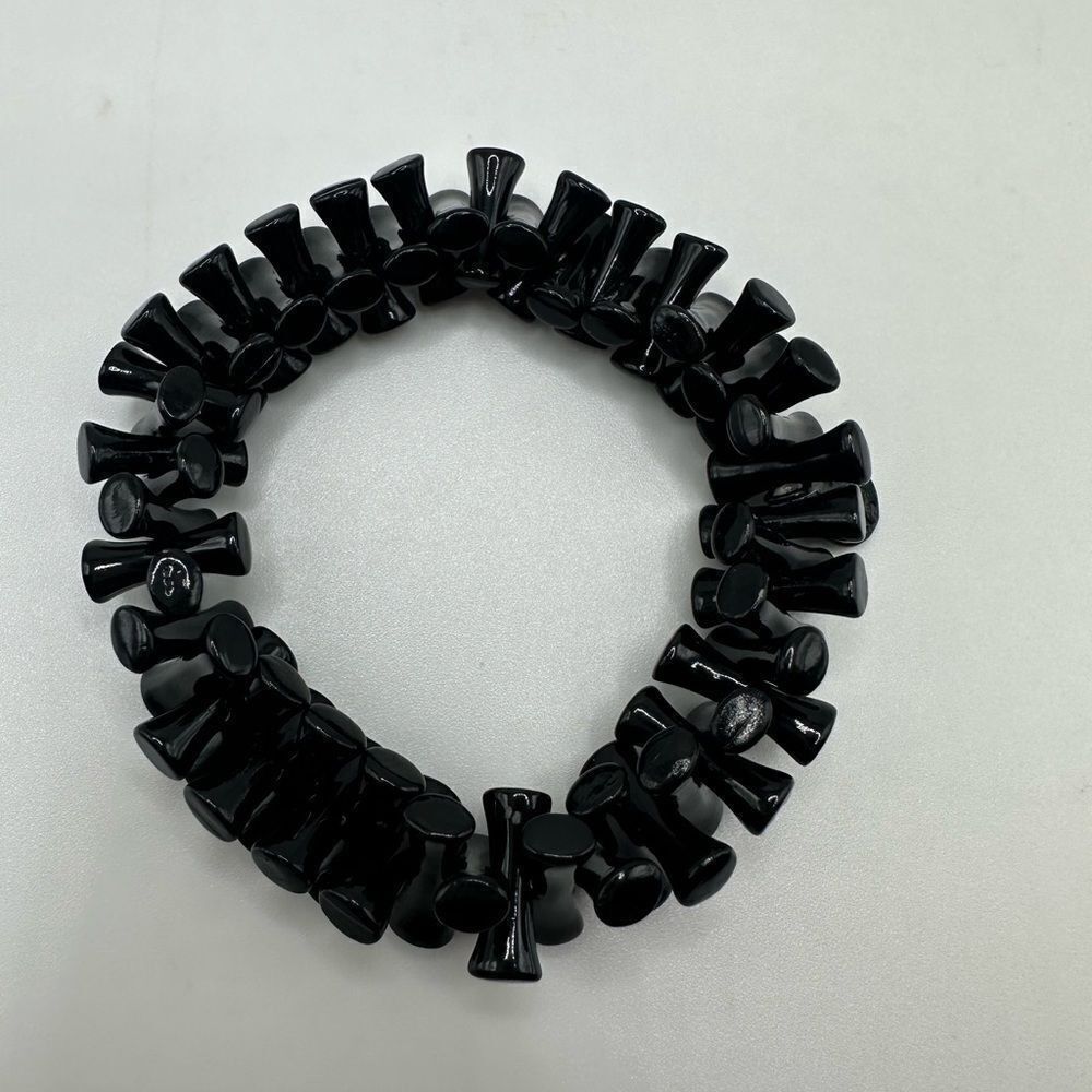 J. Crew Black Enamel Elasticized Bracelet